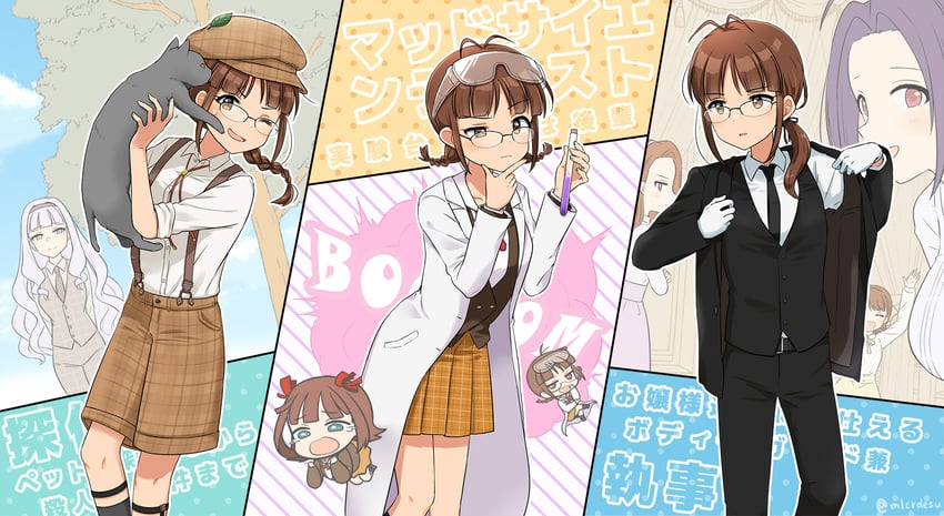 amami haruka, shijou takane, minase iori, miura azusa, akizuki ritsuko, and 1 more (idolmaster and 2 more) drawn by merukyara