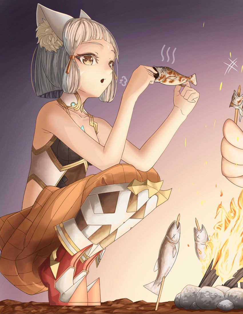 nia (xenoblade chronicles and 1 more) drawn by white-paka