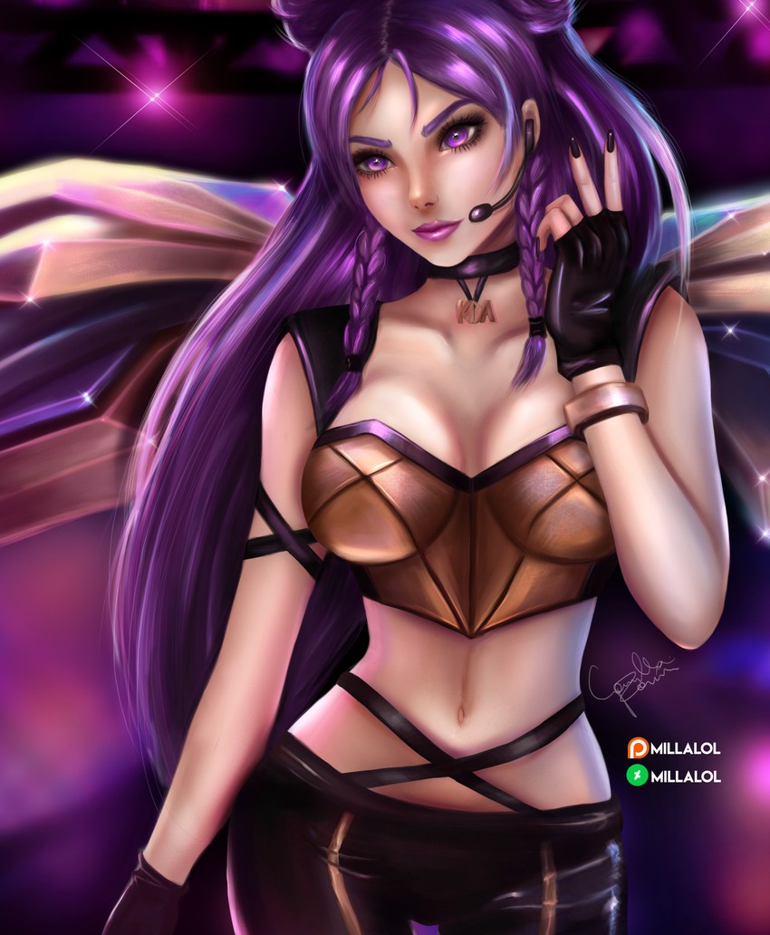 kai'sa and k/da kai'sa (league of legends) drawn by millalol