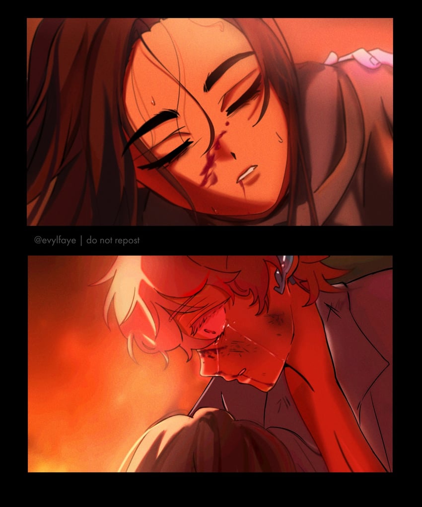 luka and hyuna (alien stage) drawn by evylfaye