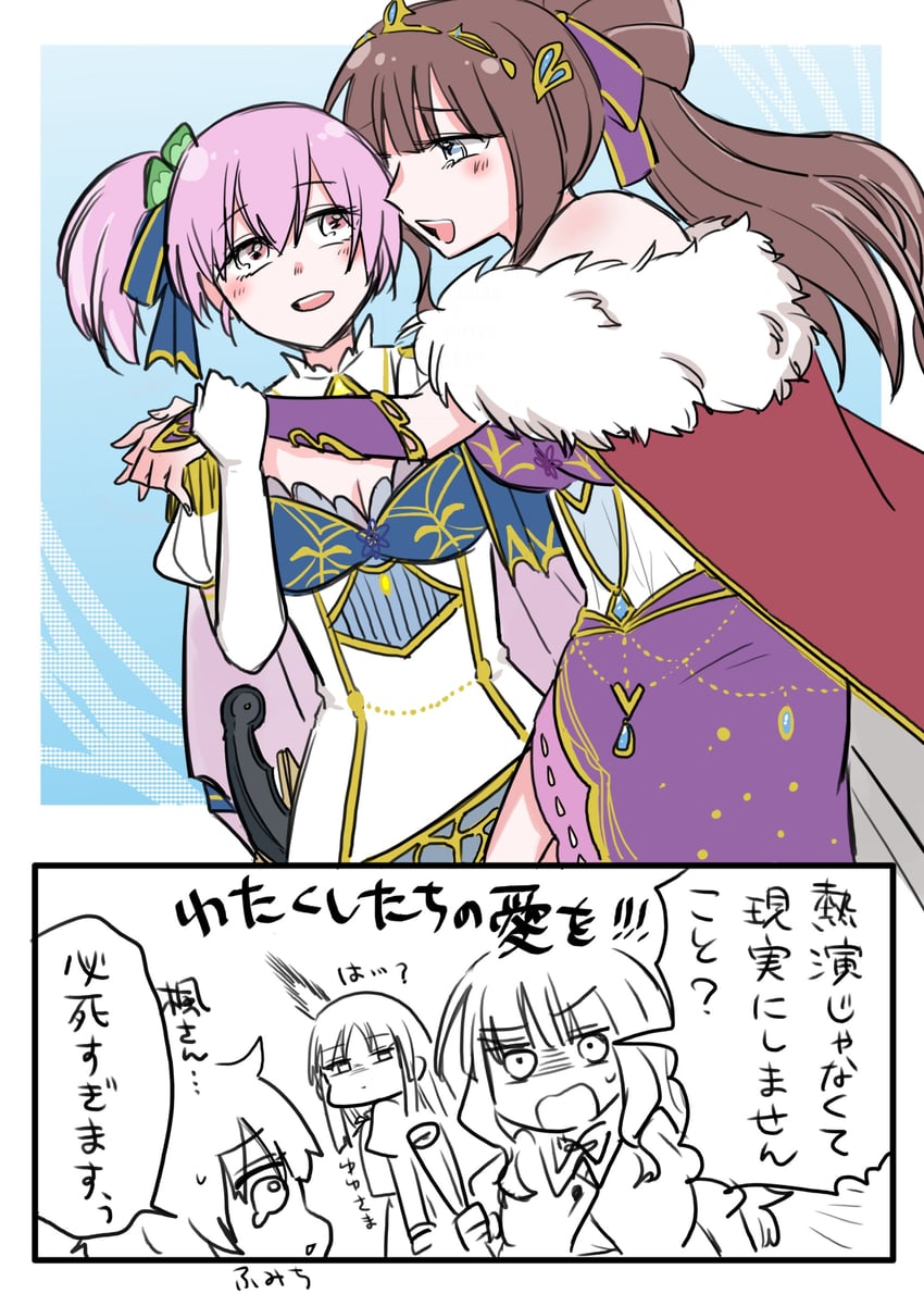 hitotsuyanagi riri, kaede johan nouvel, shirai yuyu, and futagawa fumi (assault lily) drawn by yamada_(ymdgrak)