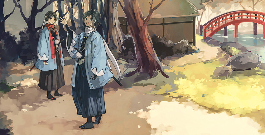 kashuu kiyomitsu and yamato-no-kami yasusada (touken ranbu) drawn by nuriko-kun