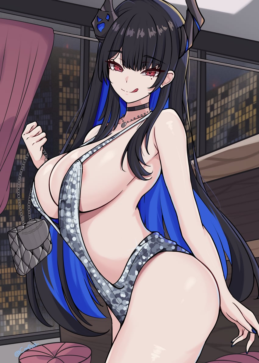 nerissa ravencroft and st. louis (hololive and 2 more) drawn by coubalty