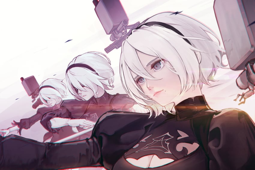 2b and pod (nier and 1 more) drawn by hatski.sin