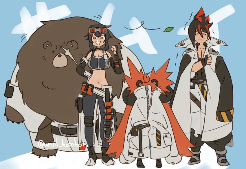 grace howard, koleda belobog, ben bigger, and anton ivanov (zenless zone zero) drawn by until_hotobori