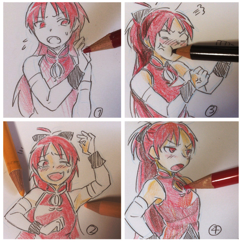 sakura kyoko (mahou shoujo madoka magica) drawn by kuwabara_(medetaya)