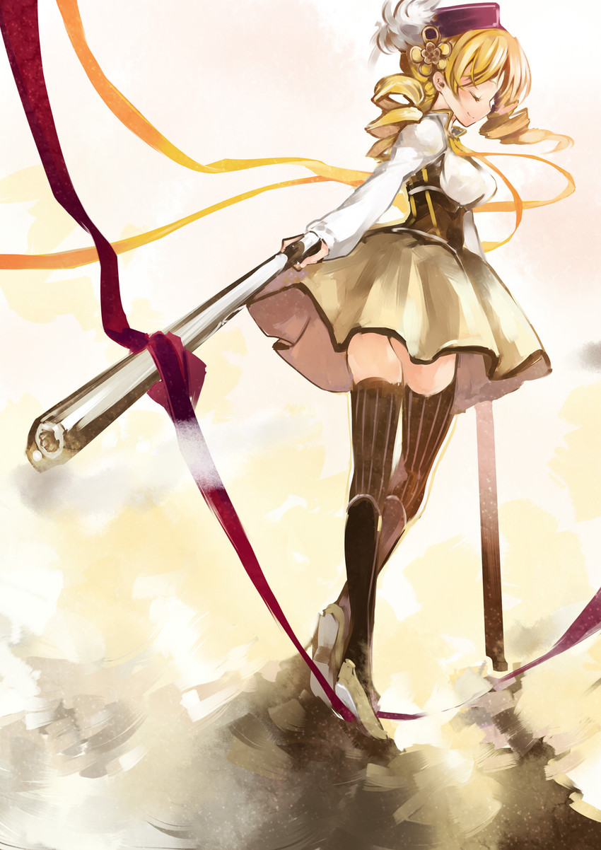 tomoe mami (mahou shoujo madoka magica) drawn by okishiji_en