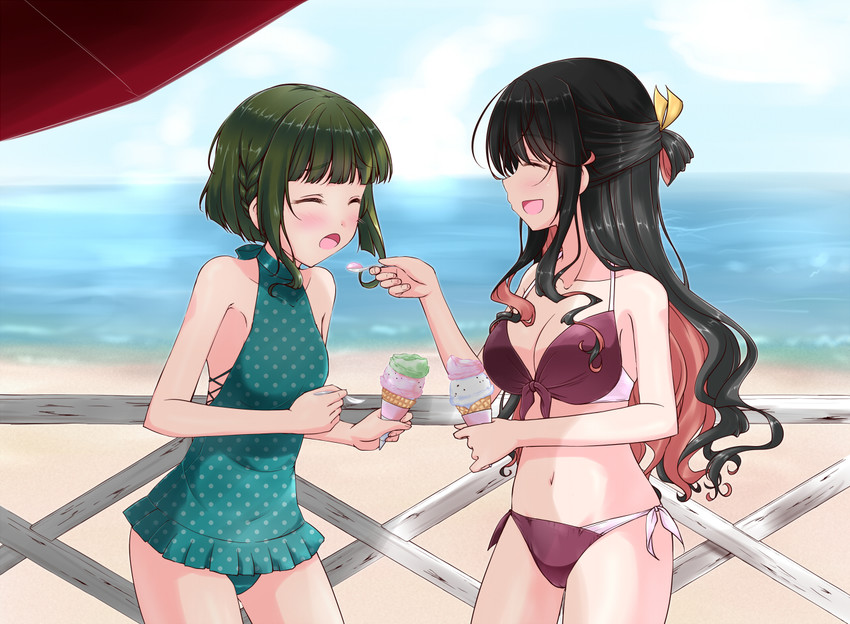 naganami and takanami (kantai collection) drawn by mikage_takashi