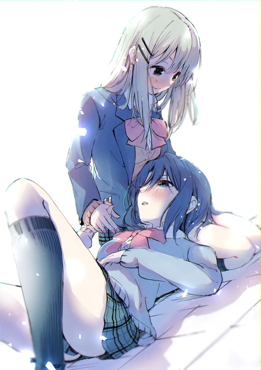 adachi sakura and shimamura hougetsu (adachi to shimamura) drawn by marcey