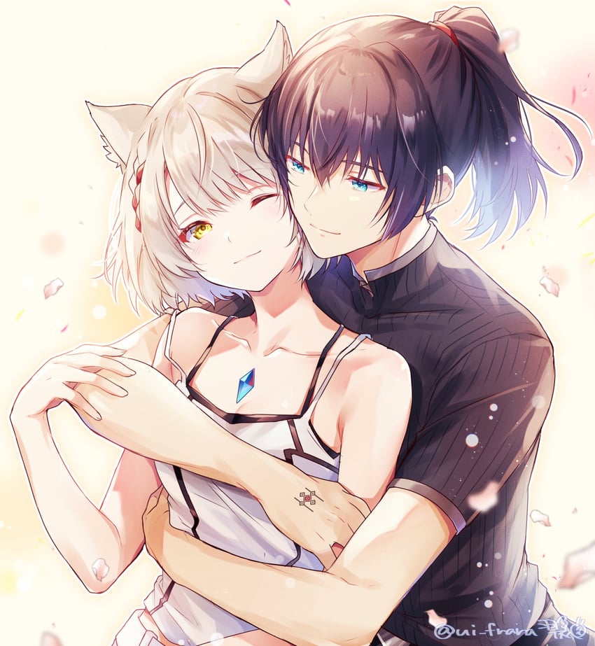 mio and noah (xenoblade chronicles and 1 more) drawn by ui_frara