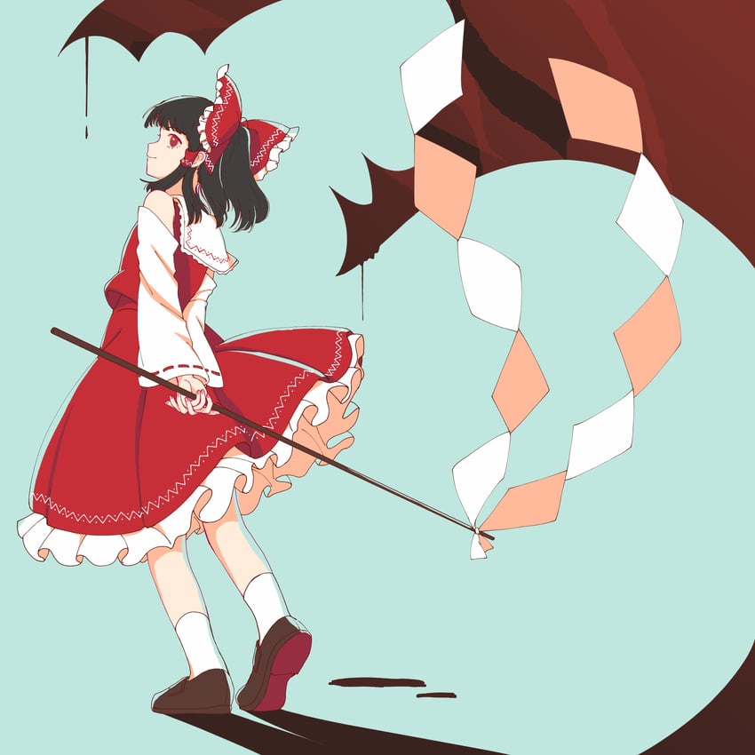 hakurei reimu (touhou and 1 more) drawn by chisa_yasunaga