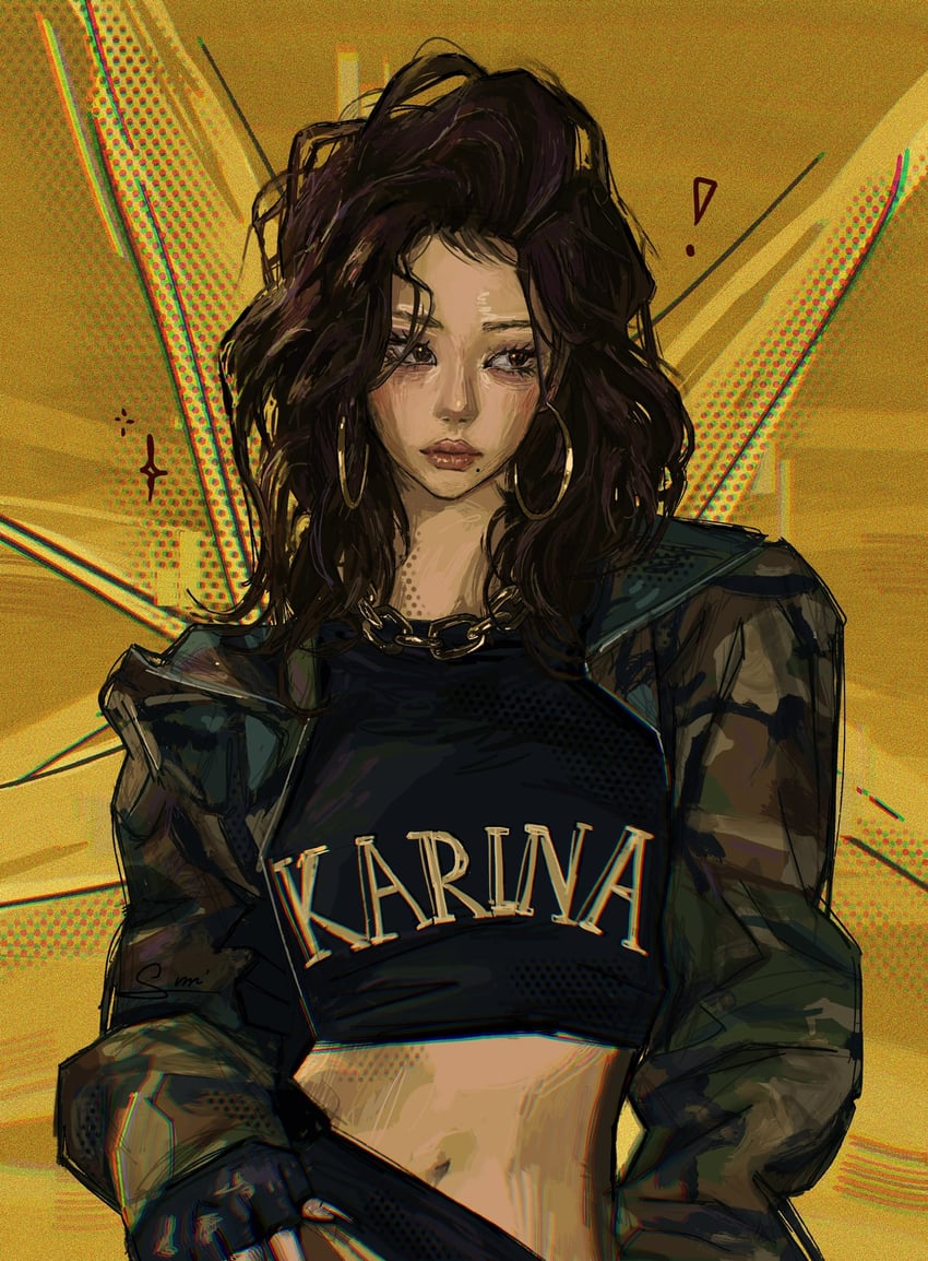 karina (real life and 1 more) drawn by sum_iiart