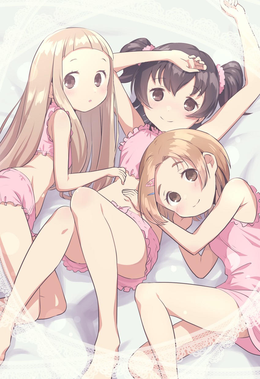 akagi miria, ichihara nina, and ryuzaki kaoru (idolmaster and 1 more) drawn by yama_tatsuo