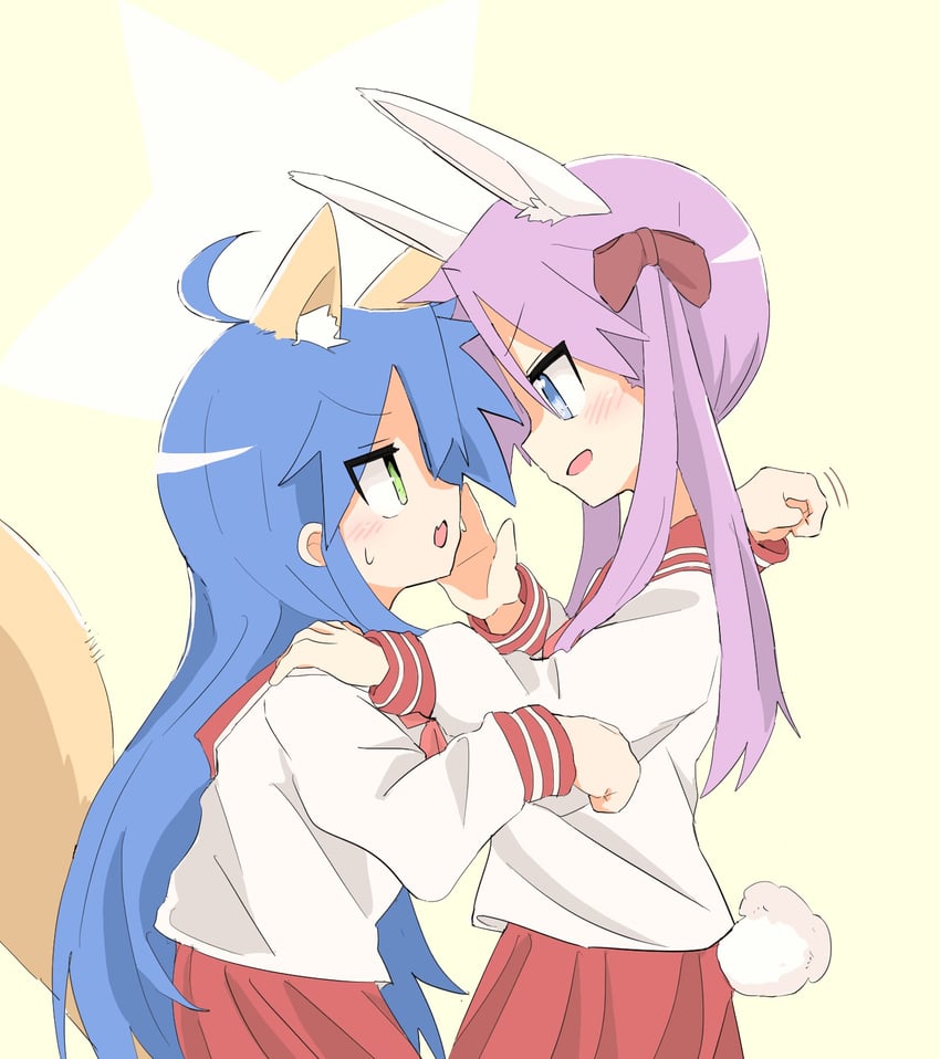 hiiragi kagami and izumi konata (lucky star) drawn by konokawa