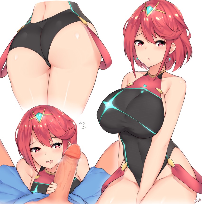 pyra (xenoblade chronicles and 1 more) drawn by kuavera