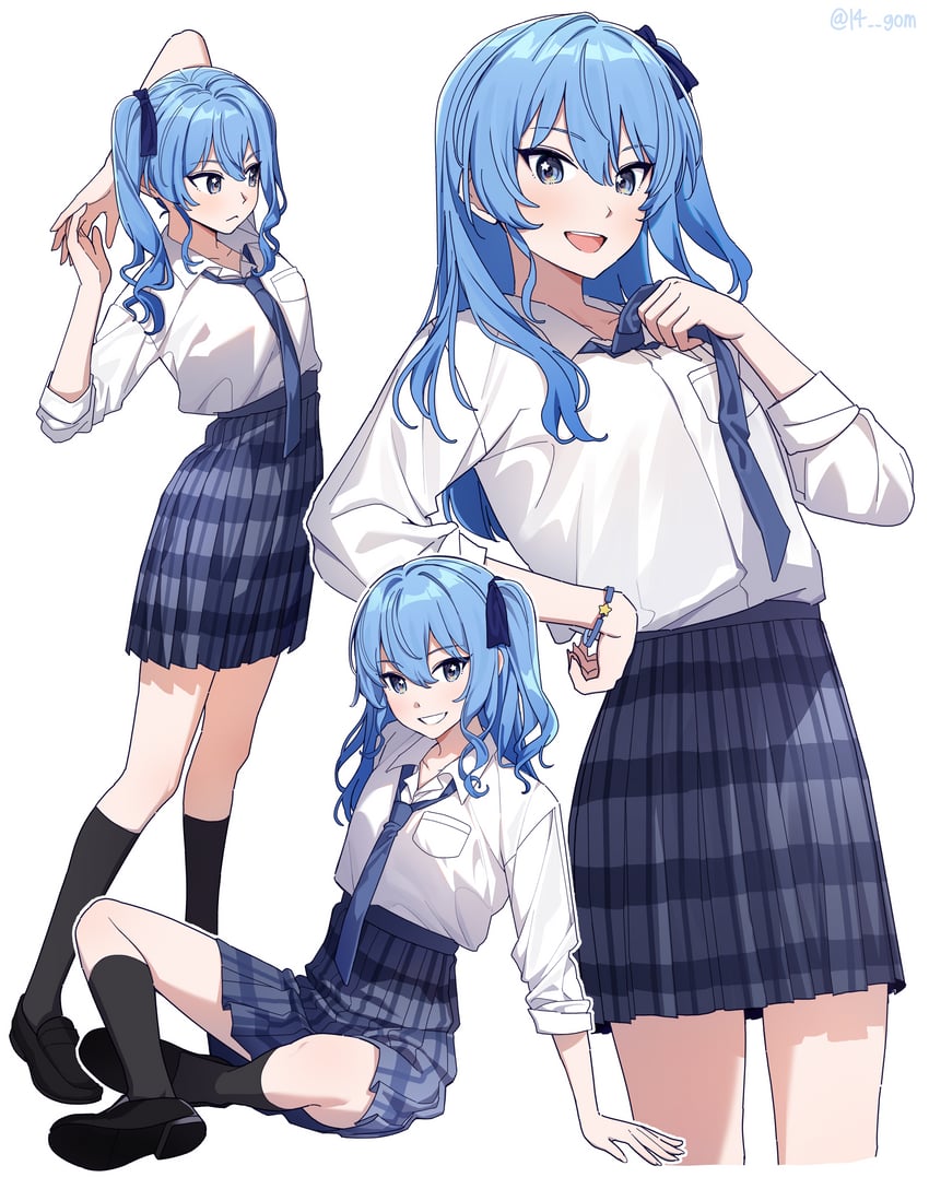 hoshimachi suisei (hololive and 1 more) drawn by 14_(vision5032)