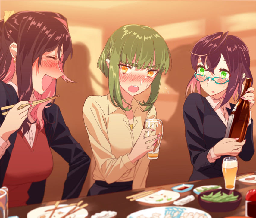 naganami, takanami, and okinami (kantai collection) drawn by blew_andwhite