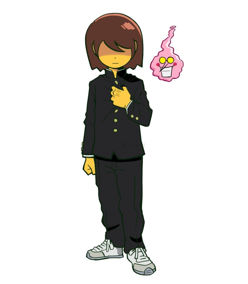 kageyama shigeo, kris, ekubo, and spamton g. spamton (deltarune and 1 more) drawn by nicuoi