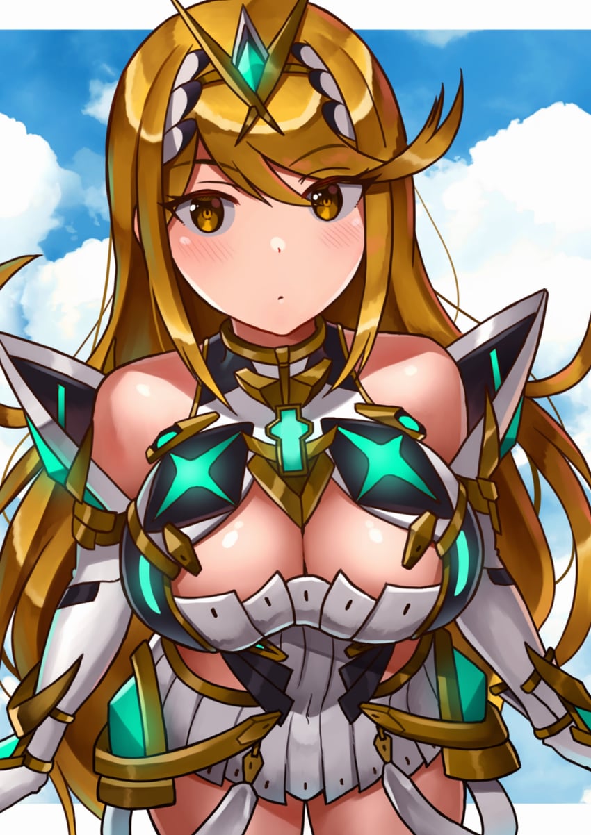 mythra (xenoblade chronicles and 1 more) drawn by yotsuha_uni