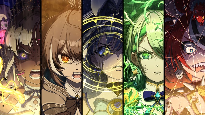 ouro kronii, nanashi mumei, hakos baelz, ceres fauna, tsukumo sana, and 3 more (hololive and 1 more) drawn by dongle_e