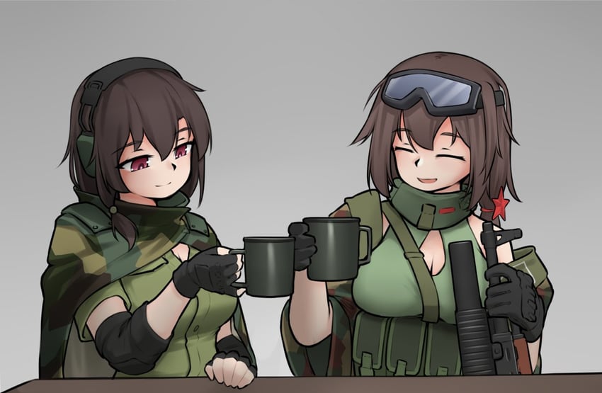 type 64 and type 56-1 (girls' frontline and 1 more) drawn by armedshipyard
