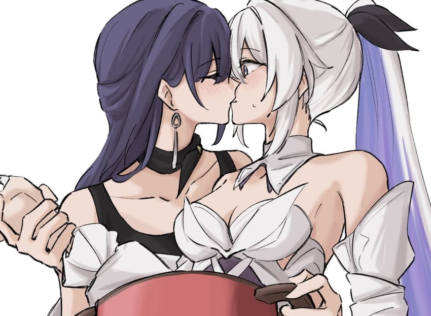 kiana kaslana and raiden mei (honkai and 1 more) drawn by syonosuke9573