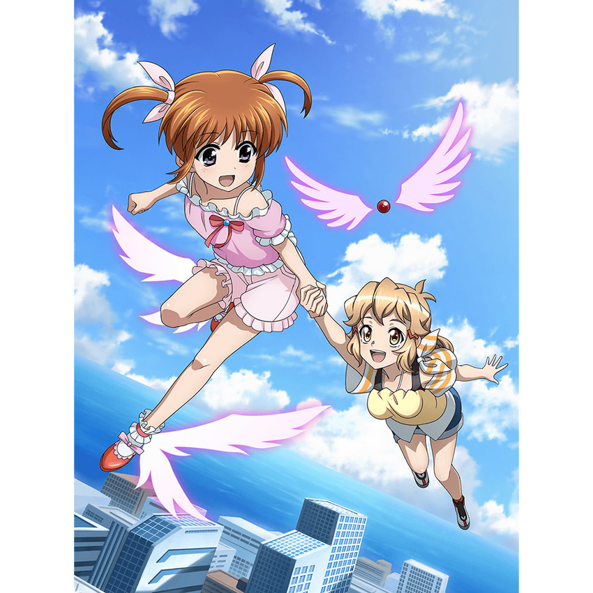takamachi nanoha, raising heart, and tachibana hibiki (lyrical nanoha and 3 more)