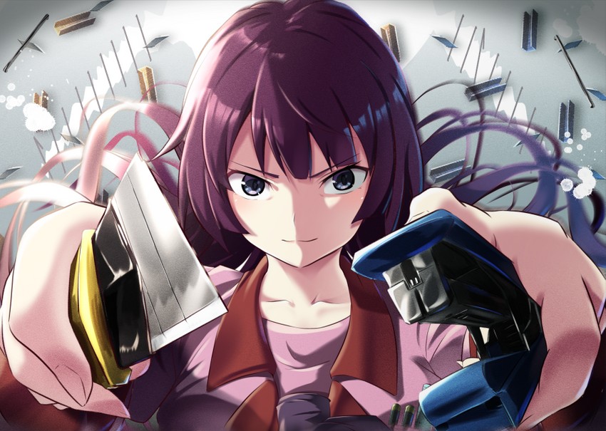 senjougahara hitagi (monogatari and 1 more) drawn by tagame_(tagamecat)