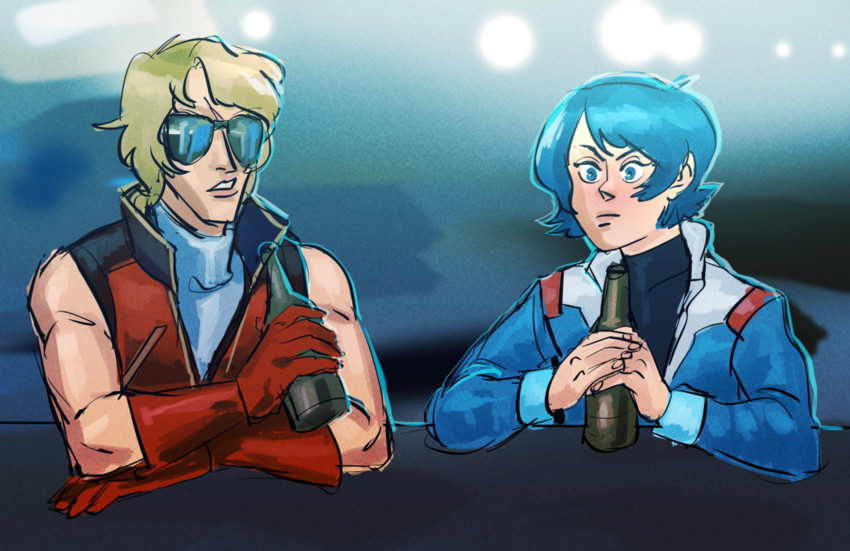 char aznable, kamille bidan, and quattro bajeena (gundam and 1 more) drawn by tenjouutena