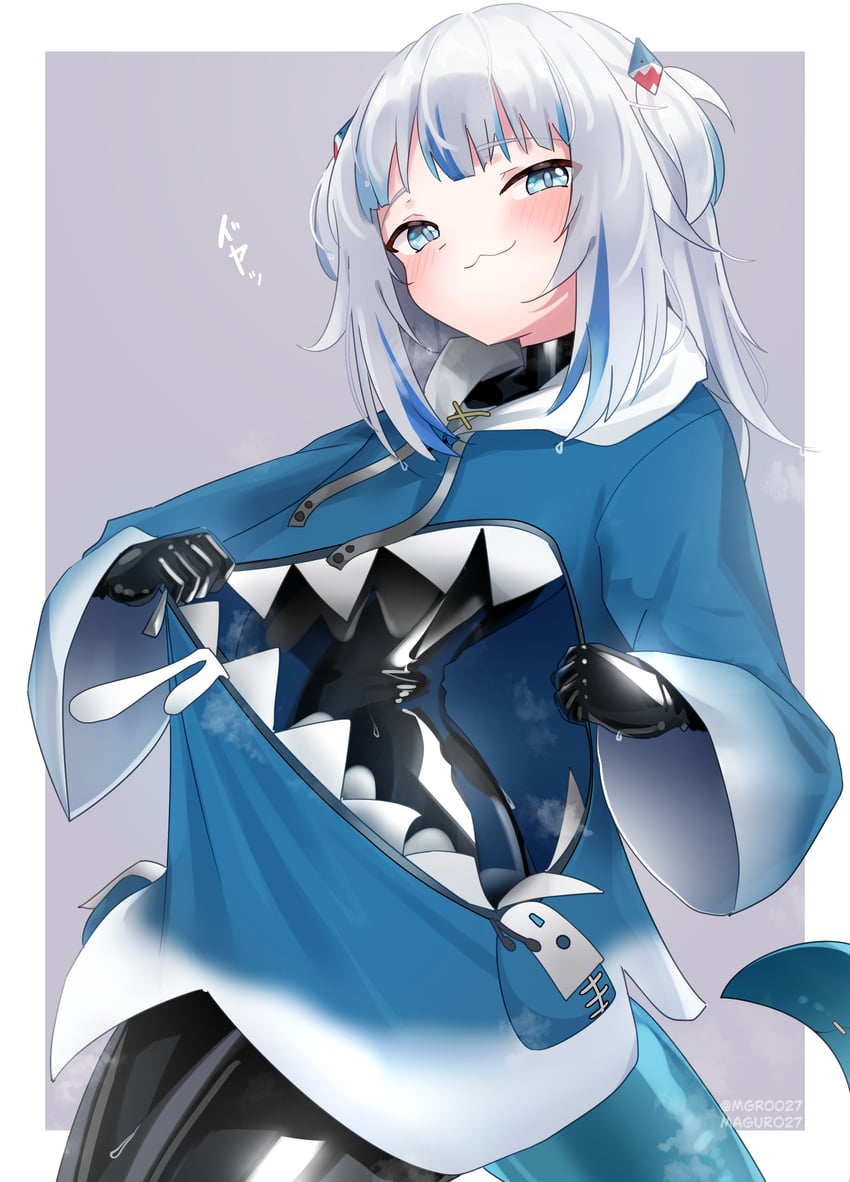 gawr gura (hololive and 1 more) drawn by maguro27