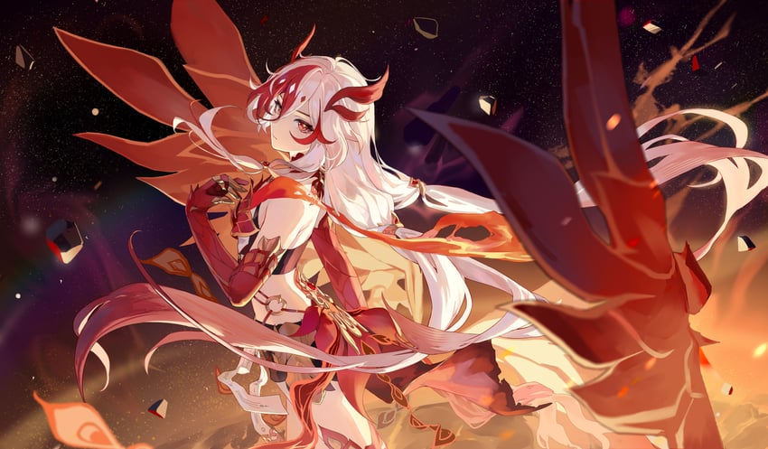 fu hua (honkai and 1 more) drawn by qqqne