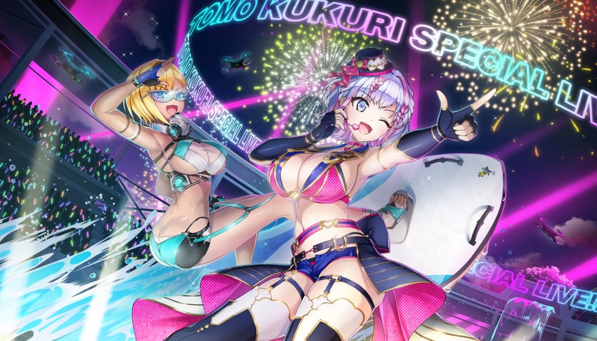 kukuri tomo and murahaya mashio (dolphin wave) drawn by ootomo_takuji