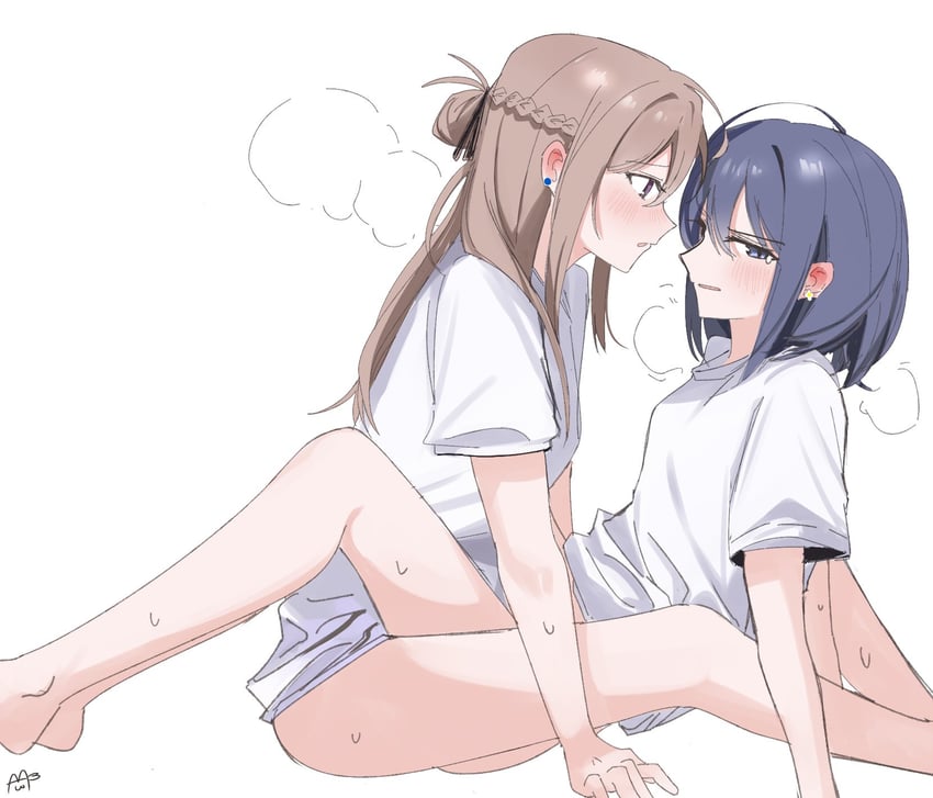 miyagi shiori and sendai hazuki (shuuniichido classmate wo kau hanashi) drawn by haidao_mao