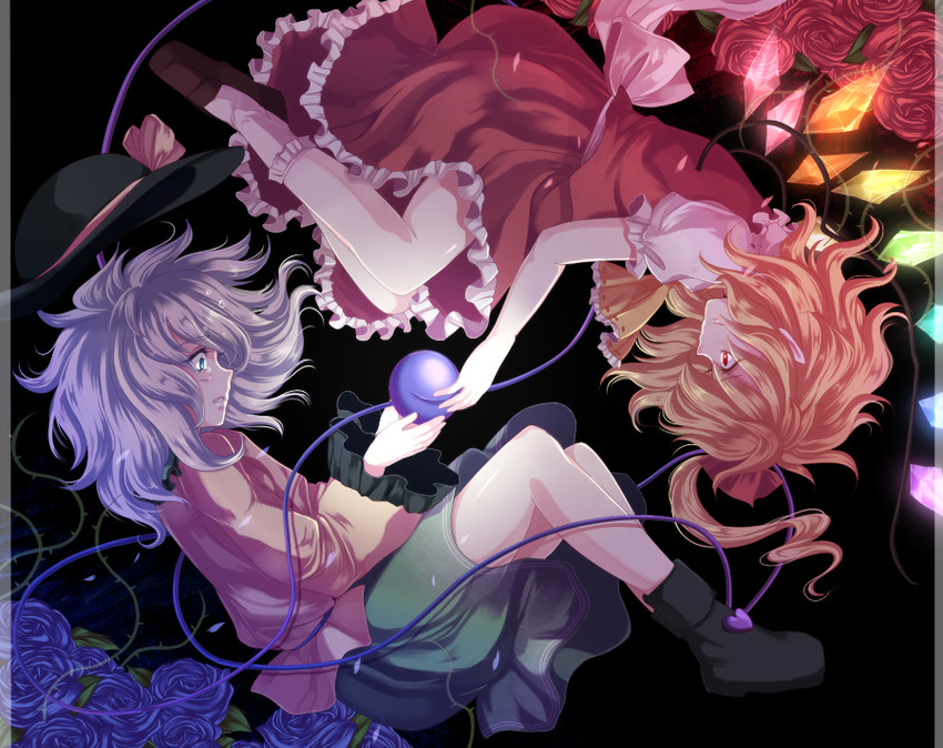 flandre scarlet and komeiji koishi (touhou) drawn by yuha_(yh-krm)