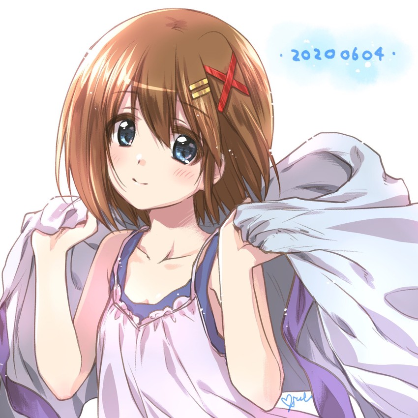 yagami hayate (lyrical nanoha and 2 more) drawn by kuroi_mimei