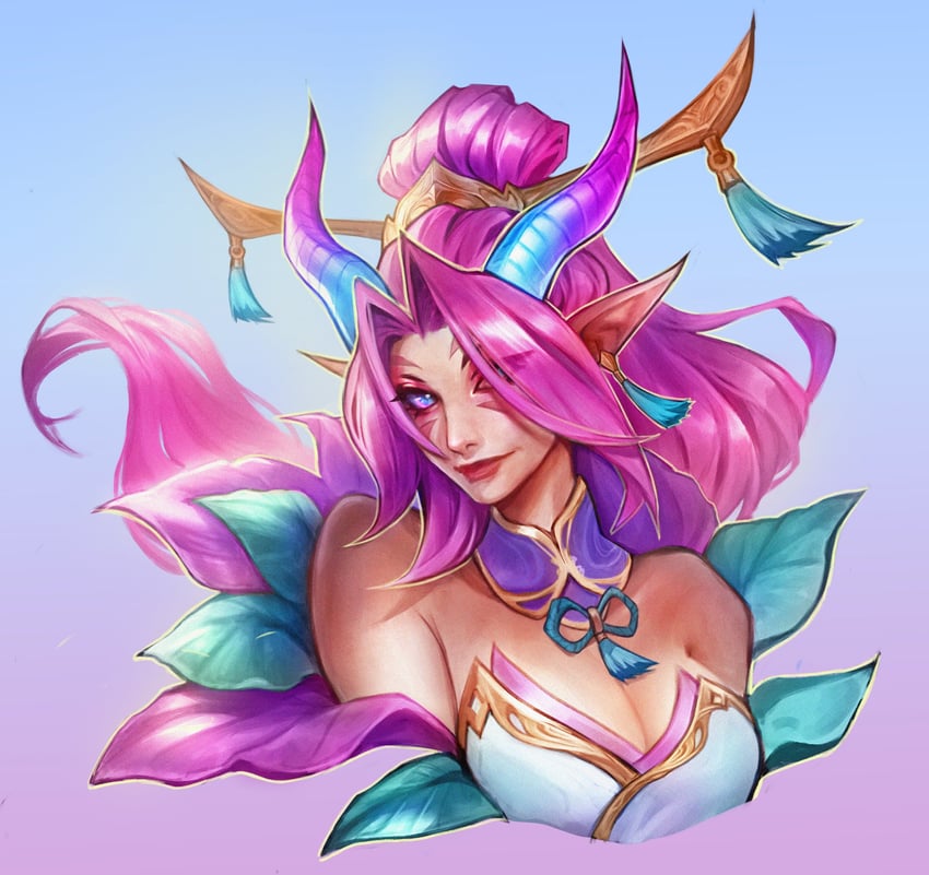 zyra and spirit blossom zyra (league of legends) drawn by sayomi_96