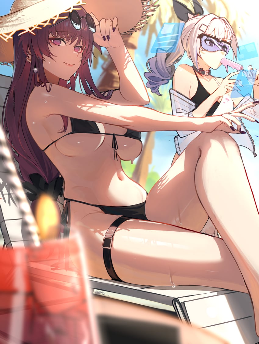 kafka and silver wolf (honkai and 1 more) drawn by curryman_(curryman06)