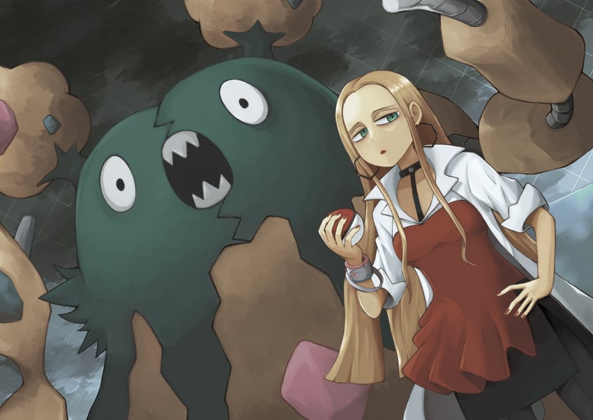 oleana and garbodor (pokemon and 1 more) drawn by 145web