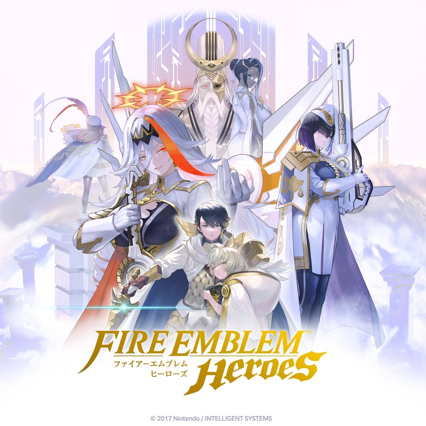 alfonse, baldr, hodr, rune, heimdallr, and 2 more (fire emblem and 1 more) drawn by maeshima_shigeki