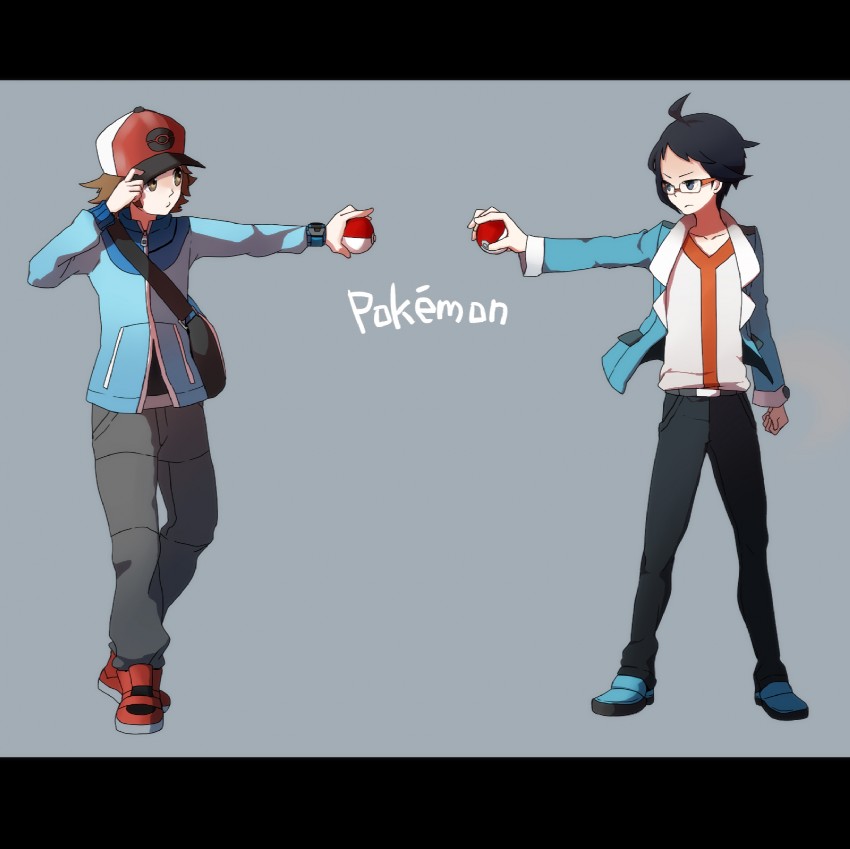 hilbert and cheren (pokemon and 1 more) drawn by mame_jirushi