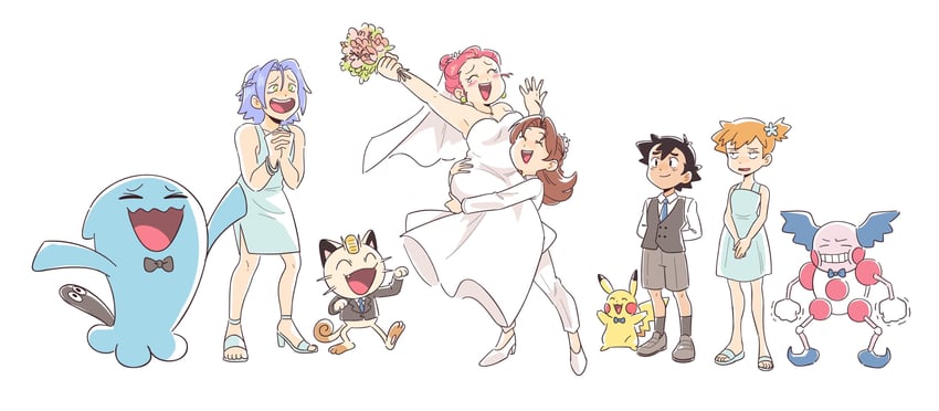 pikachu, ash ketchum, misty, jessie, james, and 4 more (pokemon) drawn by kiana_mai