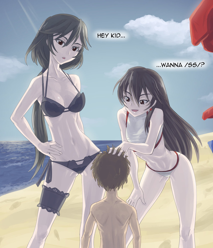 akira ferrari and orimura chifuyu (infinite stratos and 1 more) drawn by jiffic