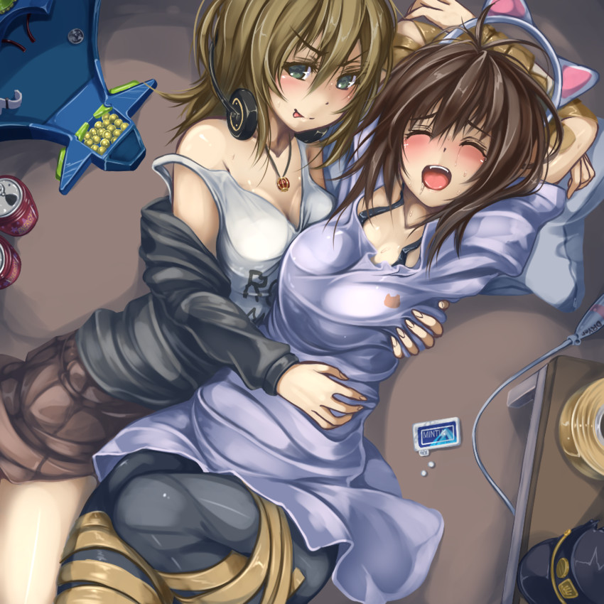 maekawa miku and tada riina (idolmaster and 2 more) drawn by monikano