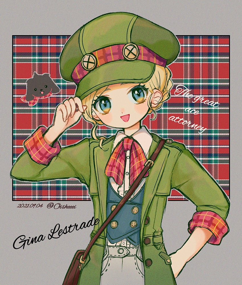 gina lestrade and toby (ace attorney and 1 more) drawn by narumame