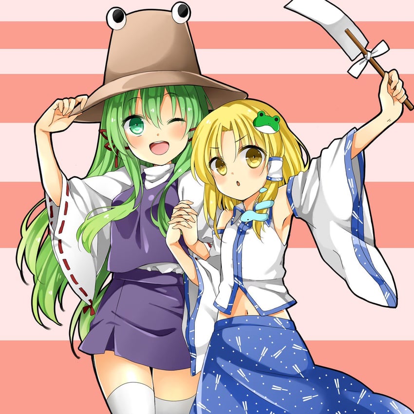 kochiya sanae and moriya suwako (touhou) drawn by sugu016406
