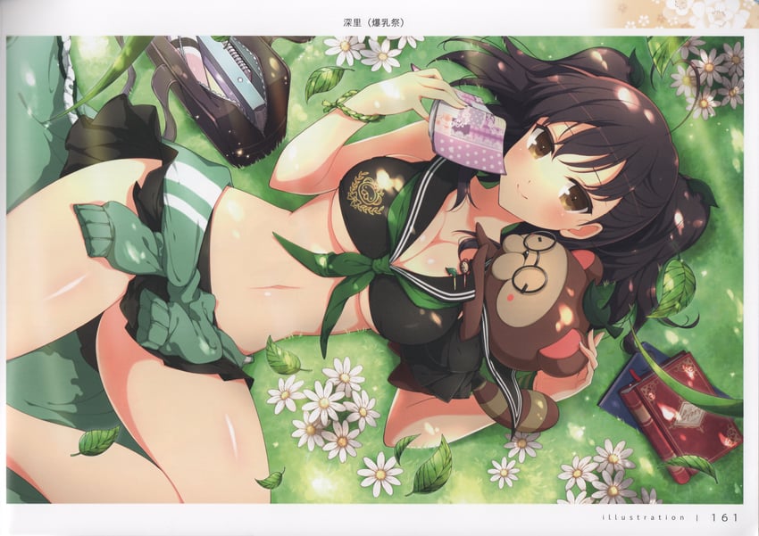 misato and pontarou (senran kagura and 1 more) drawn by yaegashi_nan