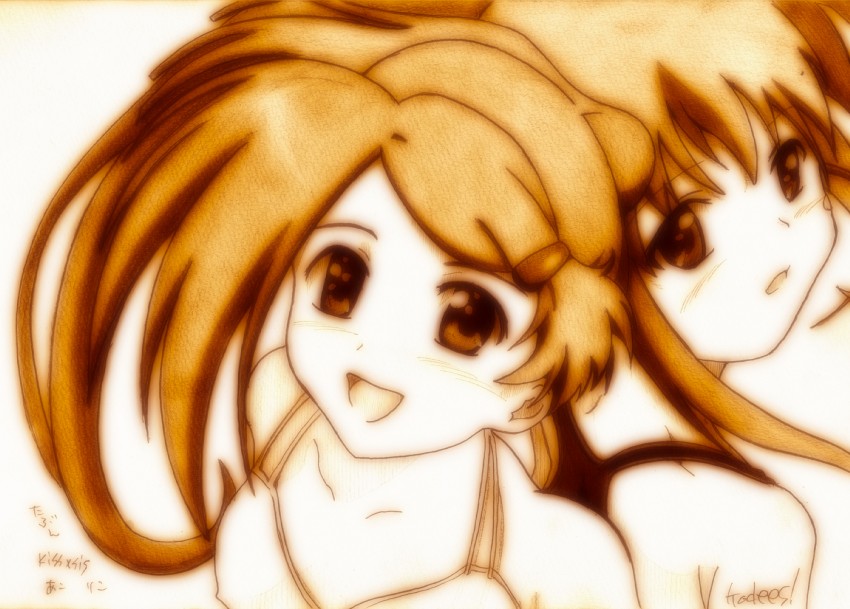 suminoe ako and suminoe riko (kiss x sis) drawn by godees