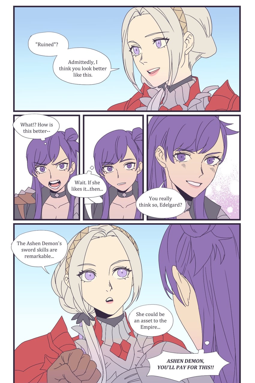 edelgard von hresvelg and female shez (fire emblem and 2 more) drawn by radiostarkiller