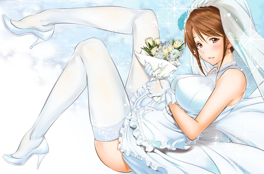 mifune miyu (idolmaster and 2 more) drawn by shigaoka