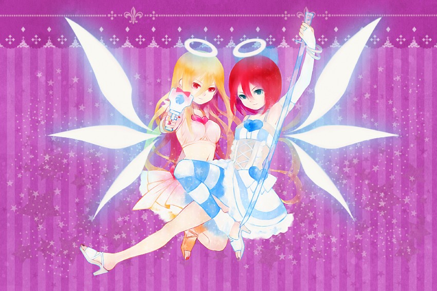 stocking, panty, afuro terumi, and kiyama hiroto (panty & stocking with garterbelt and 1 more) drawn by hakusai_(tiahszld)